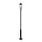 Z-Lite Gannon 3 Light Outdoor Post Mounted Fixture, 12in. W x 121.5in. H, Black 5008PHBR-5010P-BK - alternate 1